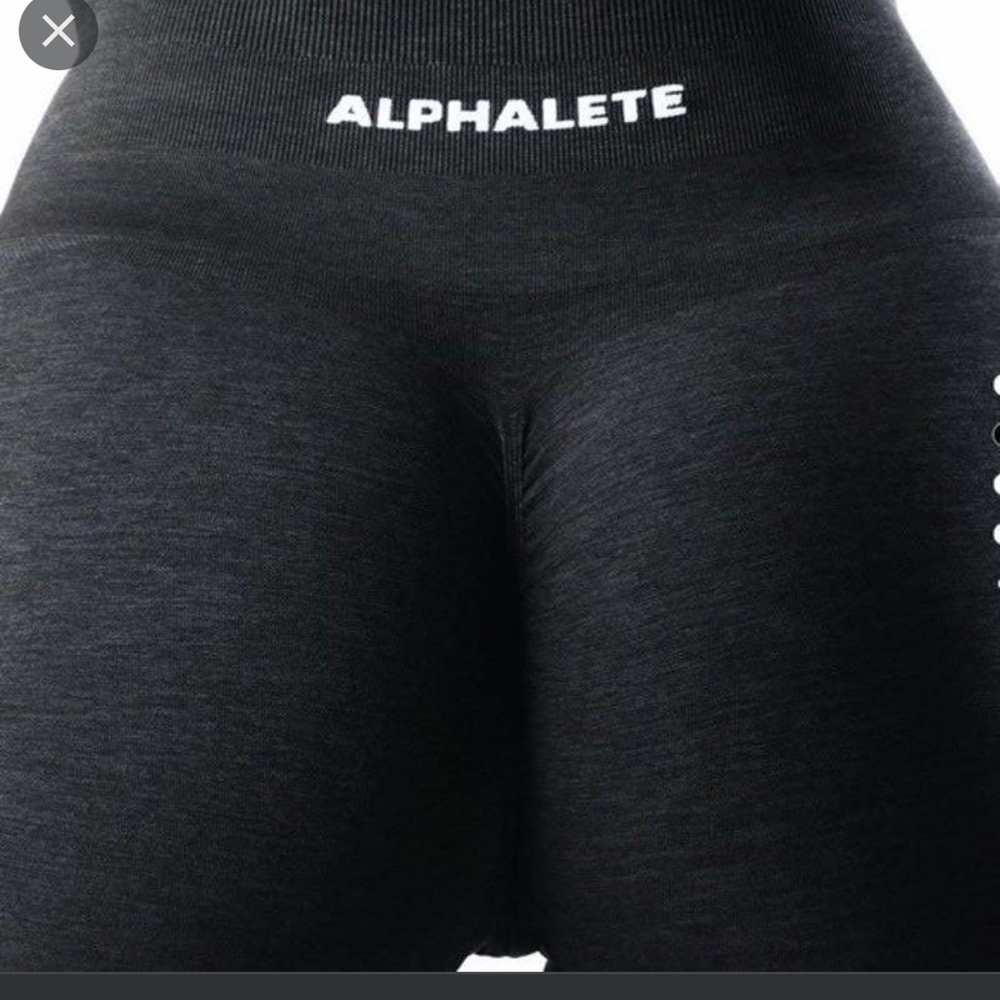 ALPHALETE AMPLIFY BLACK MERL LEGGINGS